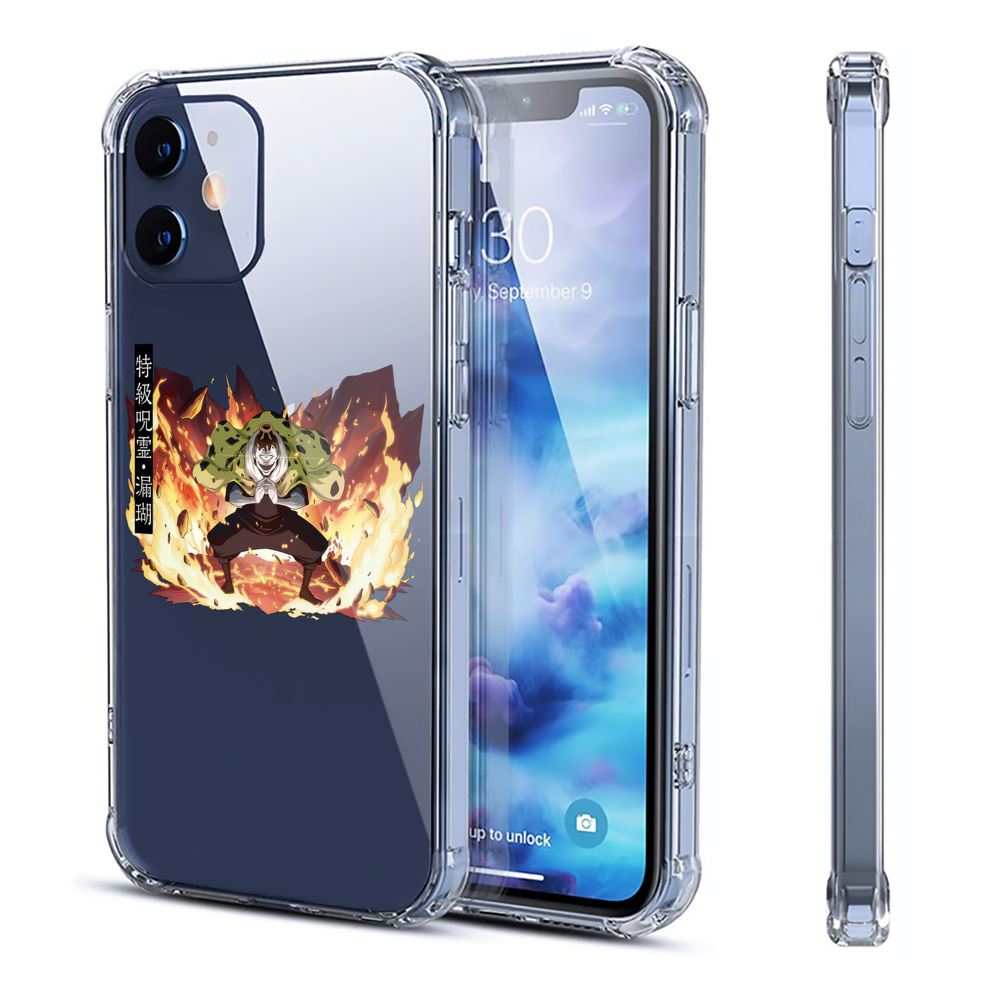（画像用） 呪術廻戦 Jujutsu Kaisen 【iPhone 12シリーズ対応】透明スマホケース（クリアソフトケース）